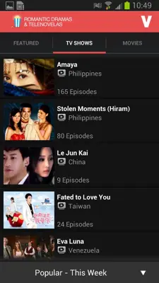 Romantic Dramas & Telenovelas android App screenshot 3